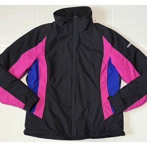 KARBON - Women's Black & Pink Ski Snowboarding Jacket Coat - Size 12
